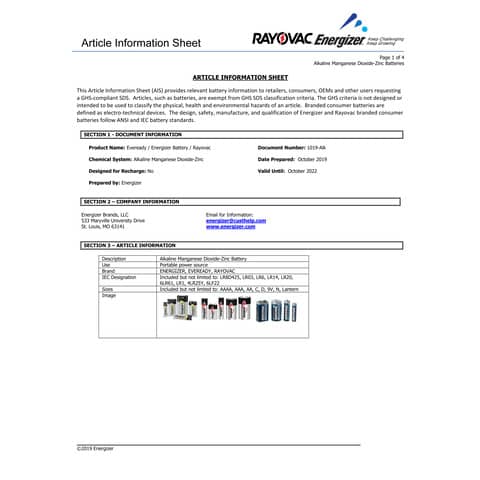 Batterie ENERGIZER Max AAA  conf. da 12 - E300835700